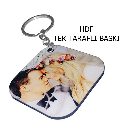 Kişiye Özel Kare HDF Anahtarlık (5x5 cm) | Fotoğraf, Logo ve İsim Baskılı Şık Anahtarlık
