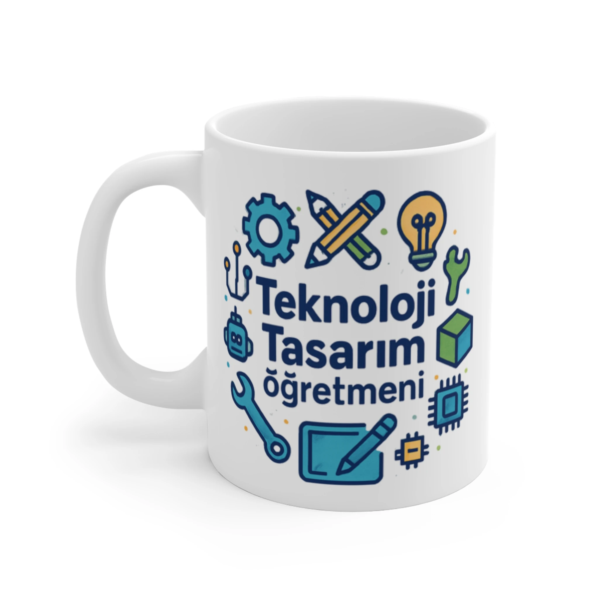Teknoloji ve Tasarım Öğretmenine Özel Kişiselleştirilebilir Kupa | Öğretmenler Günü İcat ve Yaratıcılık Hediyesi
