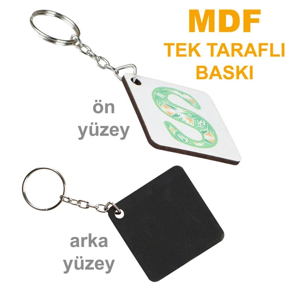 Ekonomik Kare MDF Anahtarlık (5x5 cm) | Toptan Fotoğraf ve Kurumsal Logo Baskı Ürünü