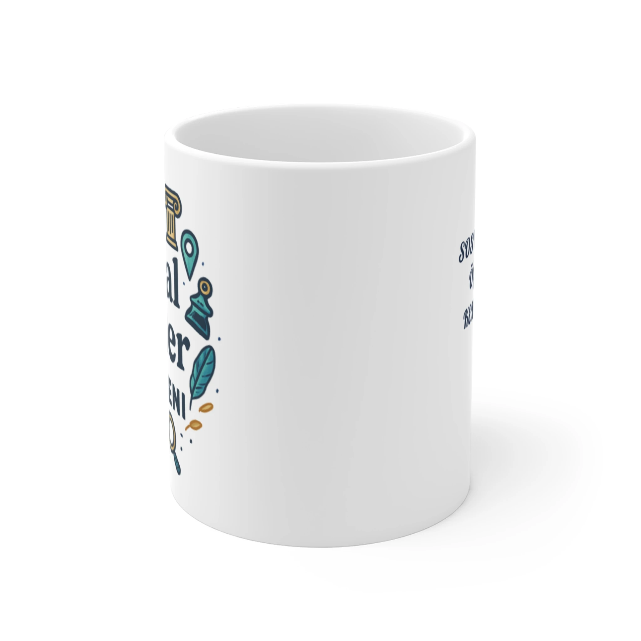 Sosyal Bilgiler Öğretmenine Özel Kişiselleştirilebilir Kupa | Öğretmenler Günü Dünya ve Tarih Temalı Hediye