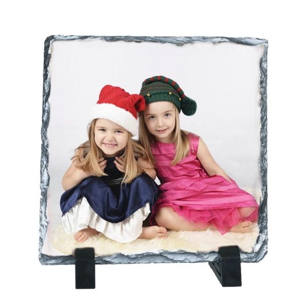 Kişiye Özel Fotoğraf Baskılı 15x15 cm Kare Doğal Kaya Taş (Masaüstü ve Duvar Kullanımına Uygun)