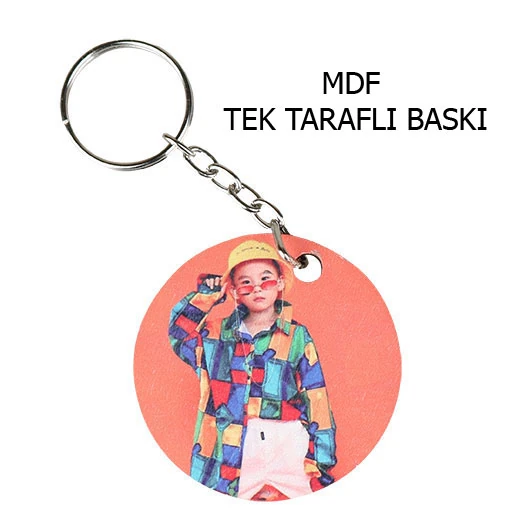 Ekonomik Yuvarlak MDF Anahtarlık (5 cm Çap) | En Ucuz Fotoğraf ve Logo Baskılı Promosyon Ürünü