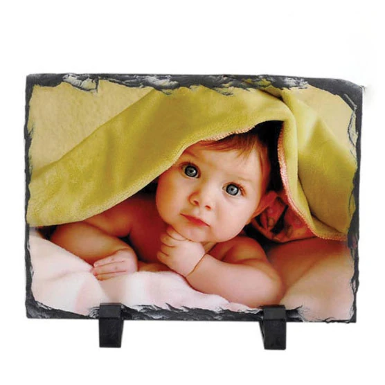 Kişiye Özel Fotoğraf Baskılı 15x20 cm Dikdörtgen Doğal Kaya Taş Plaket