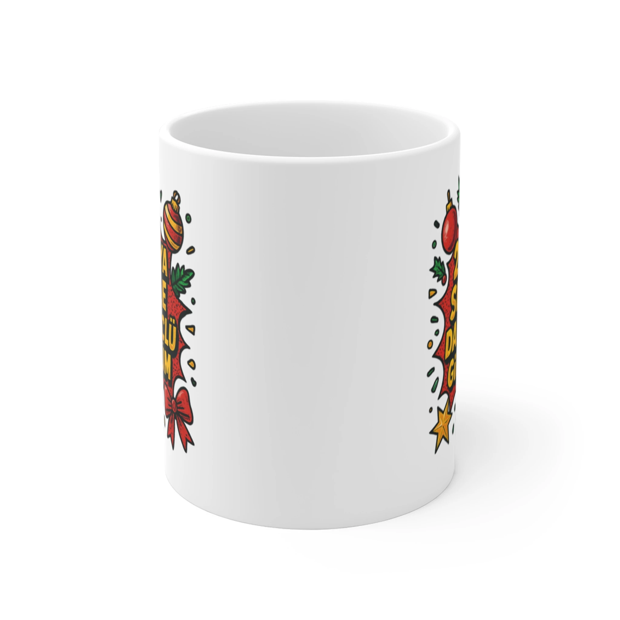 Daha Güçlü Yeni Yıl Kupası | Sevgiliye 2026 Mesajlı Pop-Art Seramik Kupa | Yılbaşı Hediyesi Ona veya Kendine