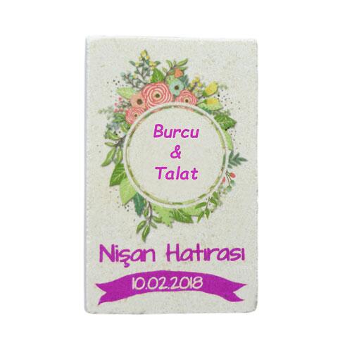 Kişiye Özel Fotoğraf Baskılı 5x8 cm Limra Doğal Taş Magnet (Buzdolabı Süsü)