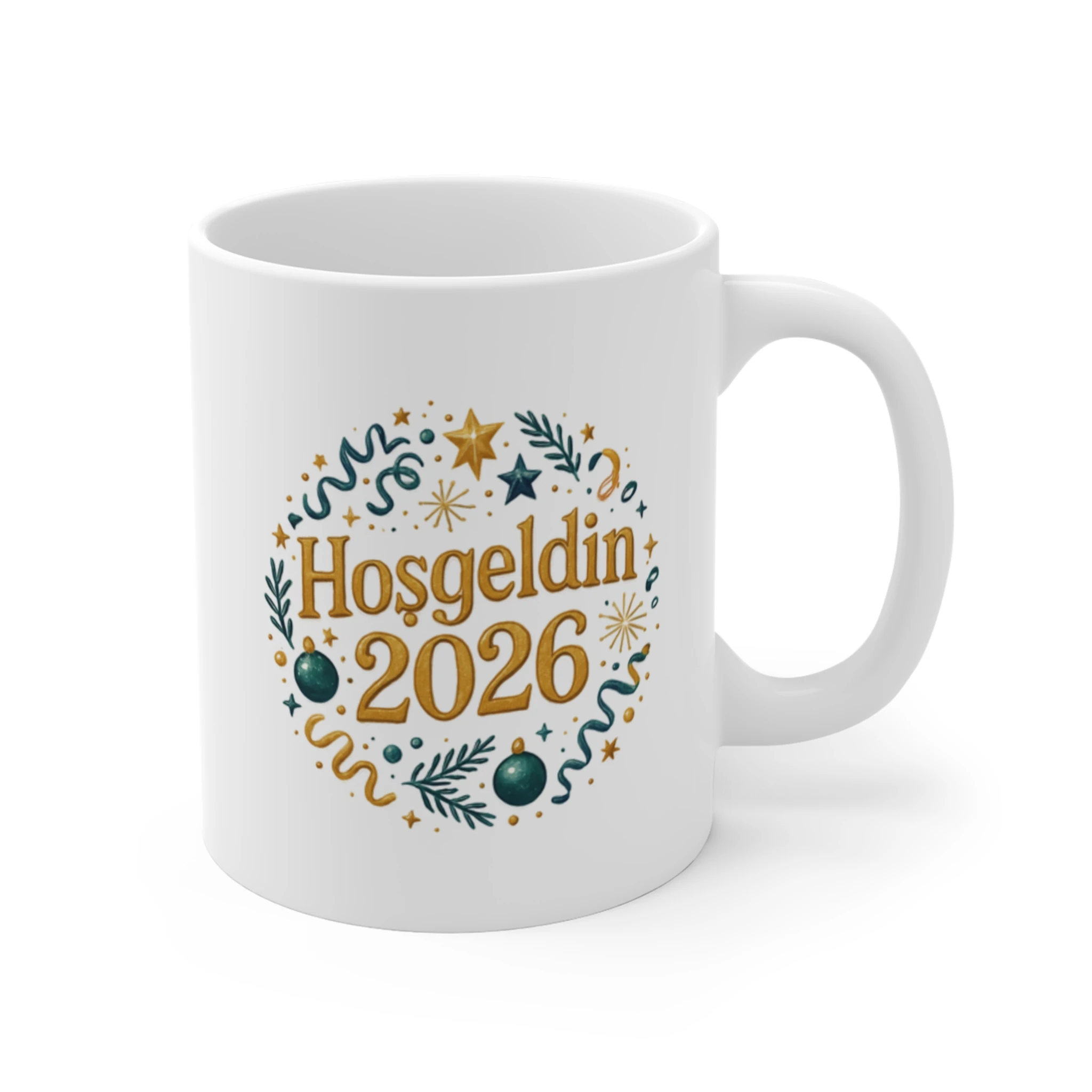 Hoşgeldin 2026 Yılbaşı Konseptli Yeni Yıl Kupası | İsme Özel Seramik Mug Hediye Fikirleri