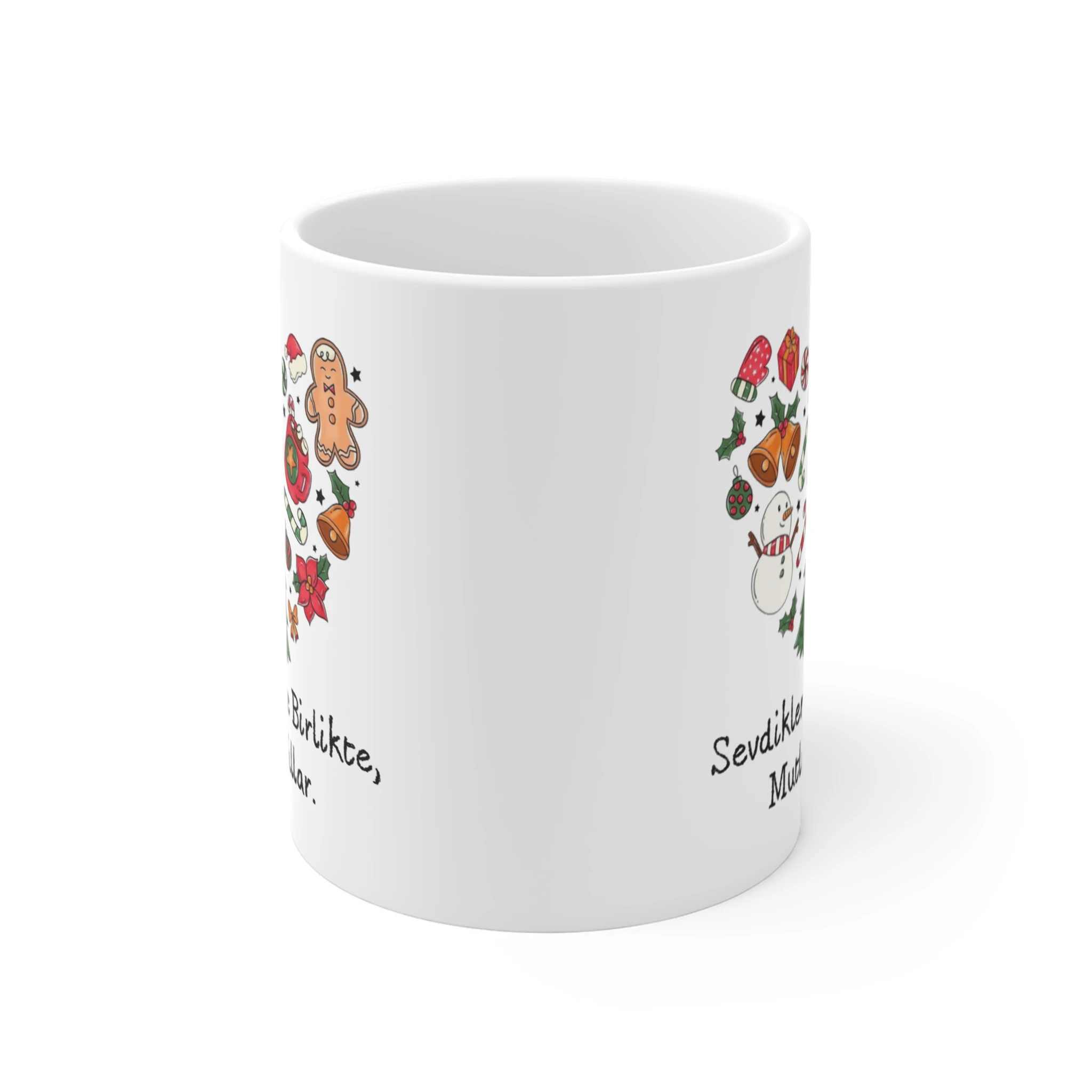 Kişiye Özel Aile İsimli Kardan Adam Koleksiyonu Kupa Bardak - Tüm Aileye Mutlu Yıllar Temalı Kişiselleştirilebilir Hediye