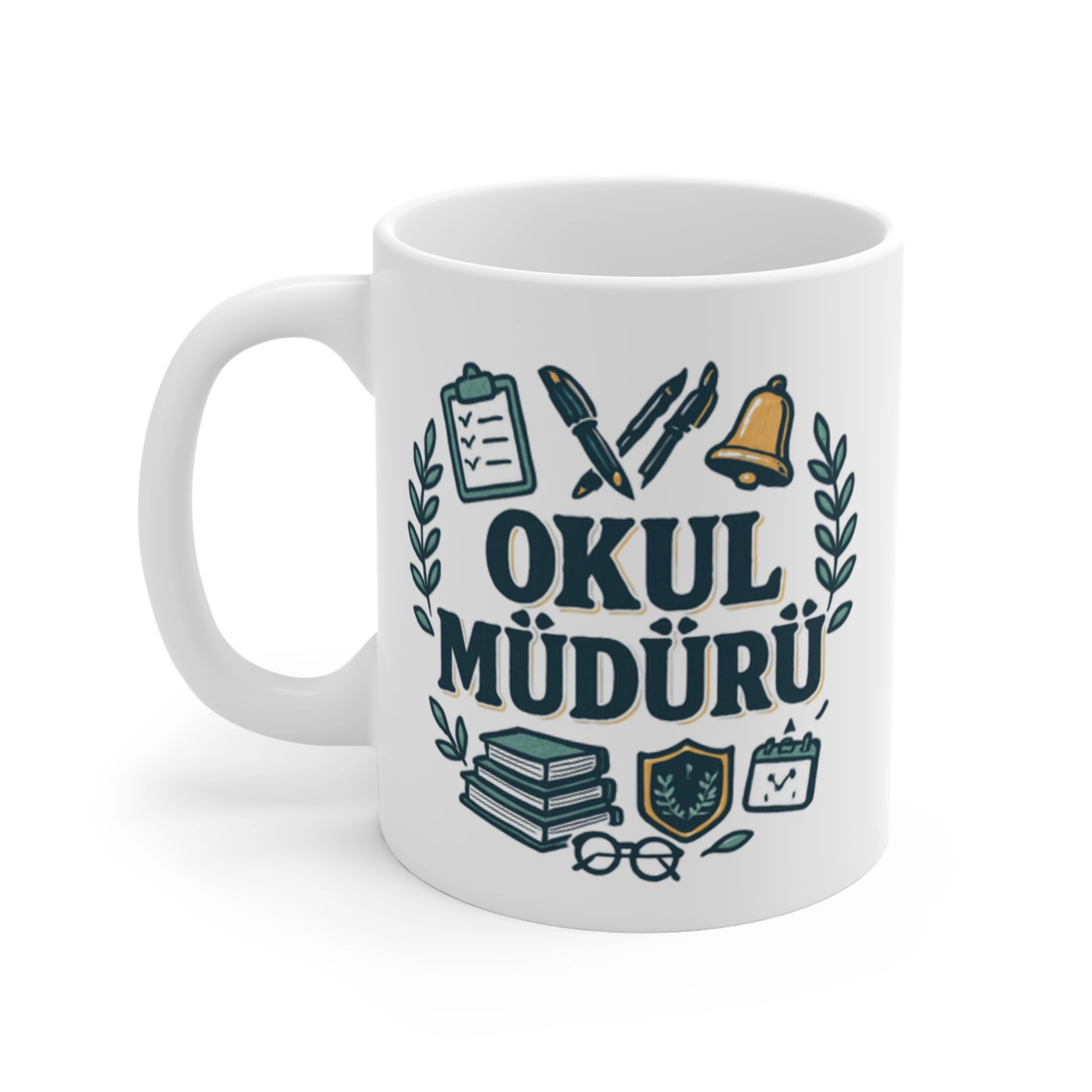 Okul Müdürüne Özel Kişiselleştirilebilir Kupa | Öğretmenler Günü Üst Yönetici Hediyesi - İdari Temalı