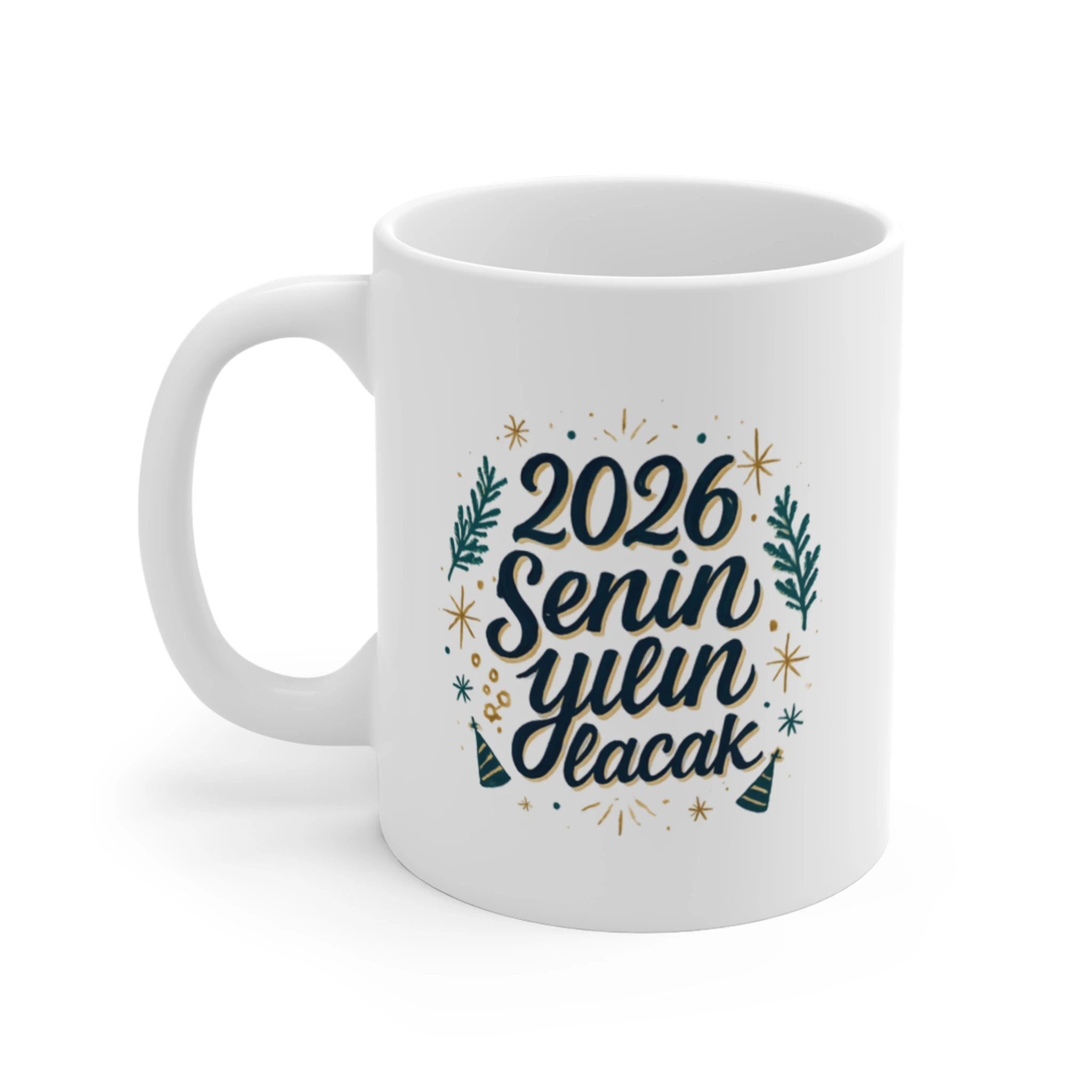 2026 Senin Yılın Olacak Motivasyon Kupası | Yeni Yıl Hediyesi | Kurumsal Yılbaşı Hediyesi Seramik Kupa Bardak