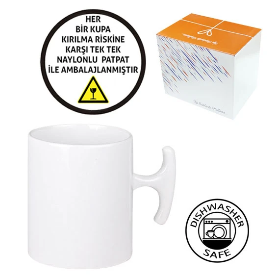 Sublimasyon Porselen Curve Kupa