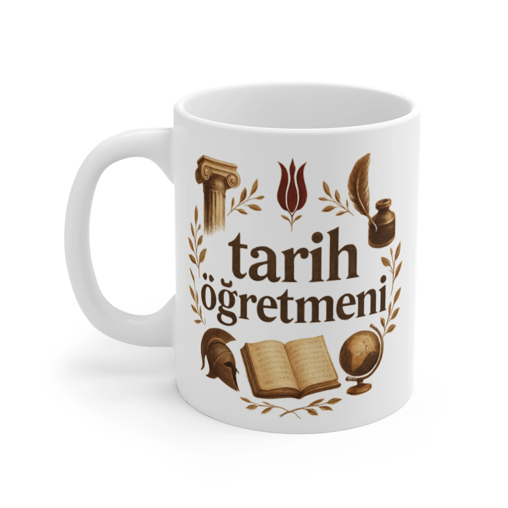 Tarih Öğretmenine Özel Kişiselleştirilebilir Kupa | Öğretmenler Günü Kronoloji ve Tarih Temalı Hediye