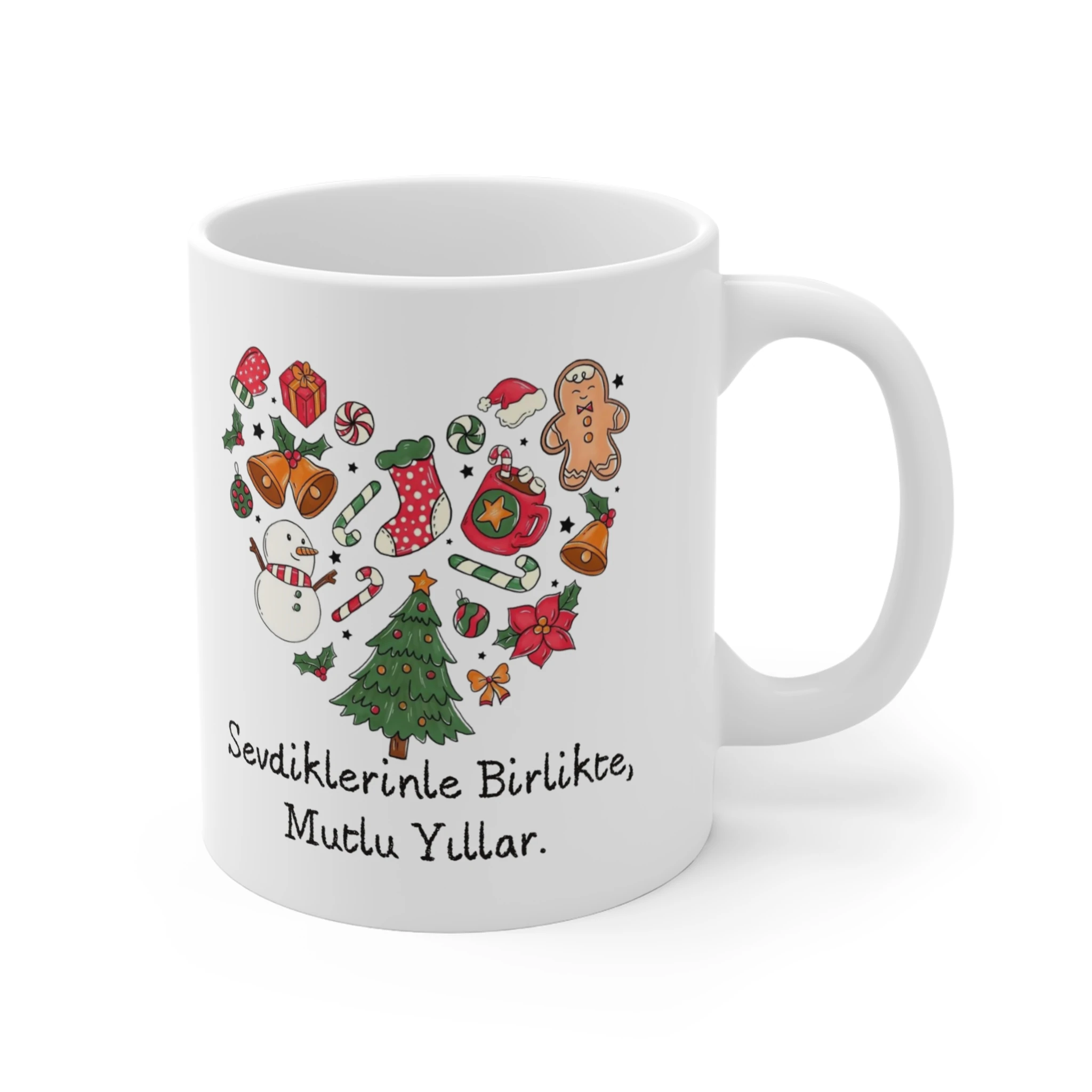 Kişiye Özel Aile İsimli Kardan Adam Koleksiyonu Kupa Bardak - Tüm Aileye Mutlu Yıllar Temalı Kişiselleştirilebilir Hediye