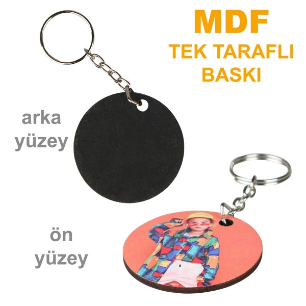 Ekonomik Yuvarlak MDF Anahtarlık (5 cm Çap) | En Ucuz Fotoğraf ve Logo Baskılı Promosyon Ürünü