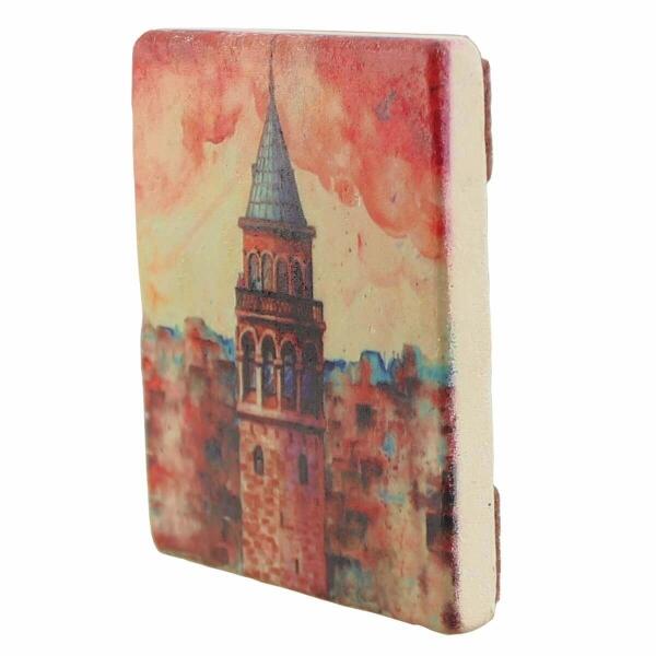 Kişiye Özel Fotoğraf Baskılı 10x10 cm Limra Doğal Taş Bardak Altlığı (Keçeli)