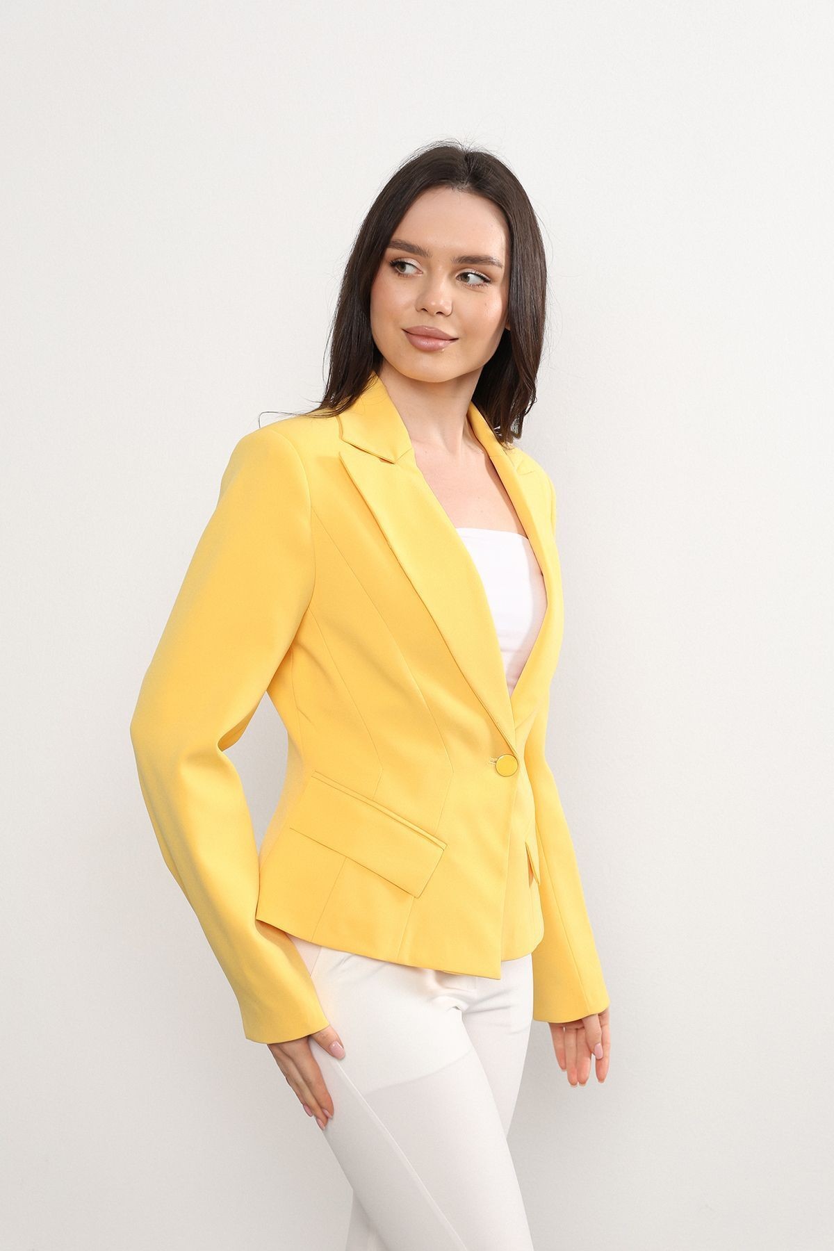 Kadın Kısa fit Blazer Ceket