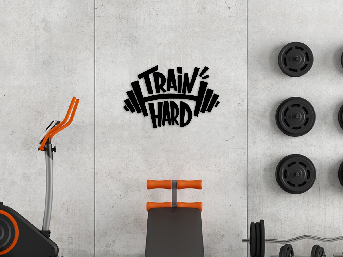 "Train Hard" Duvar Dekoru 70 x 50 cm