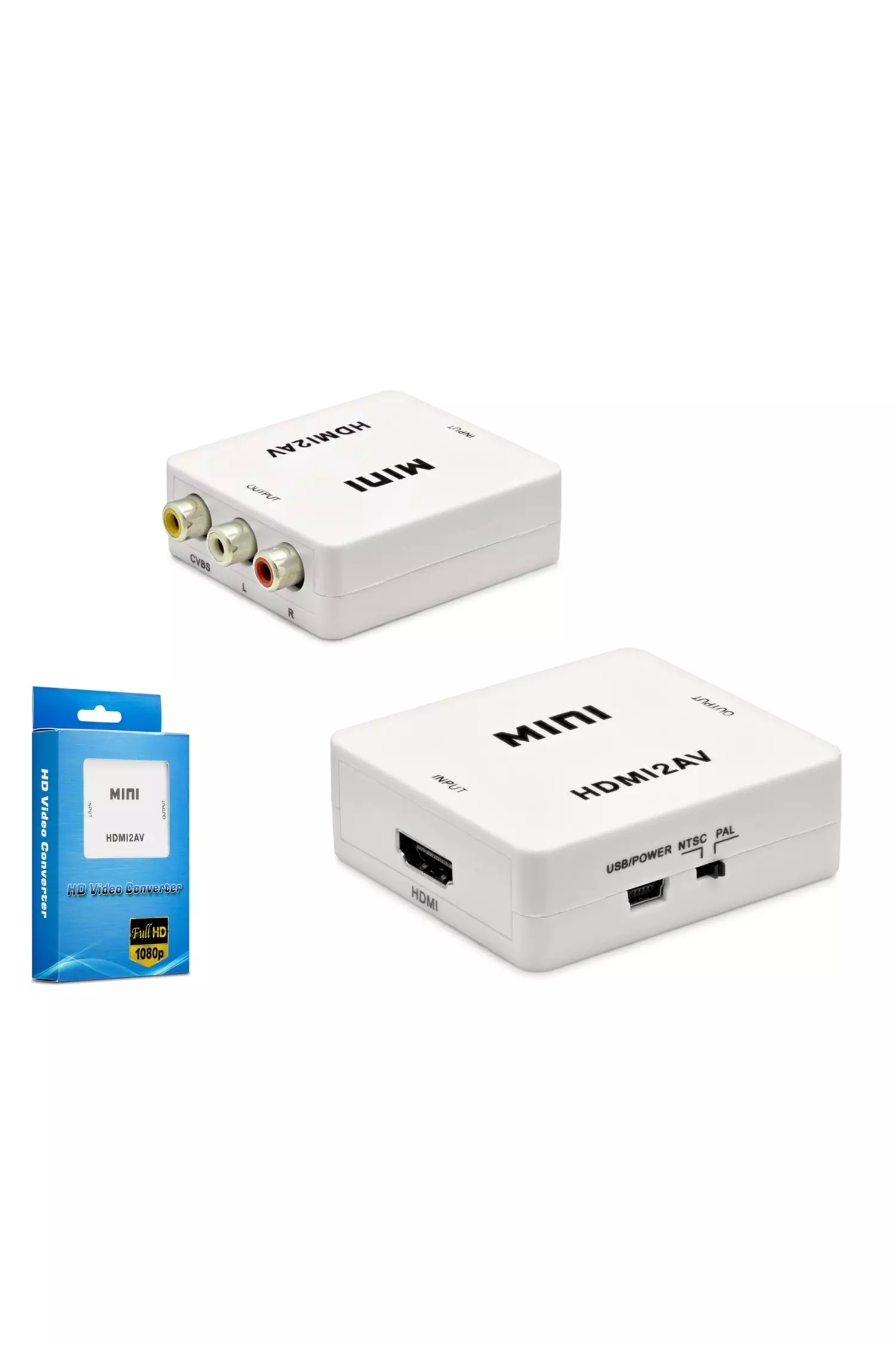 HADRON HDX1281 HD VIDEO CONVERTOR HDMI (IN) TO AV (OUT) Beyaz