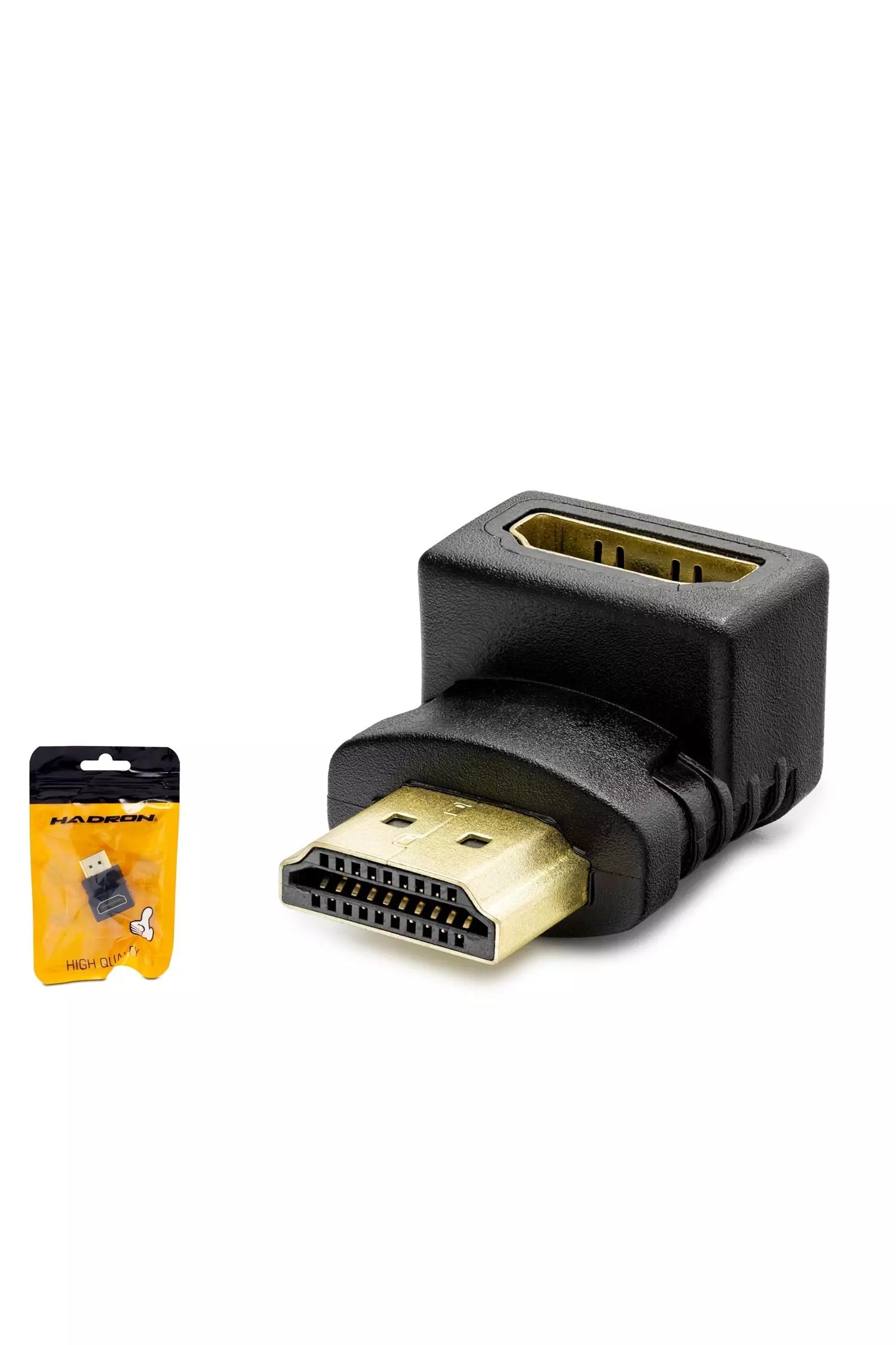 Hadron HDX1258 HDMI (M) TO HDMI (F) Adaptör L Tip Siyah