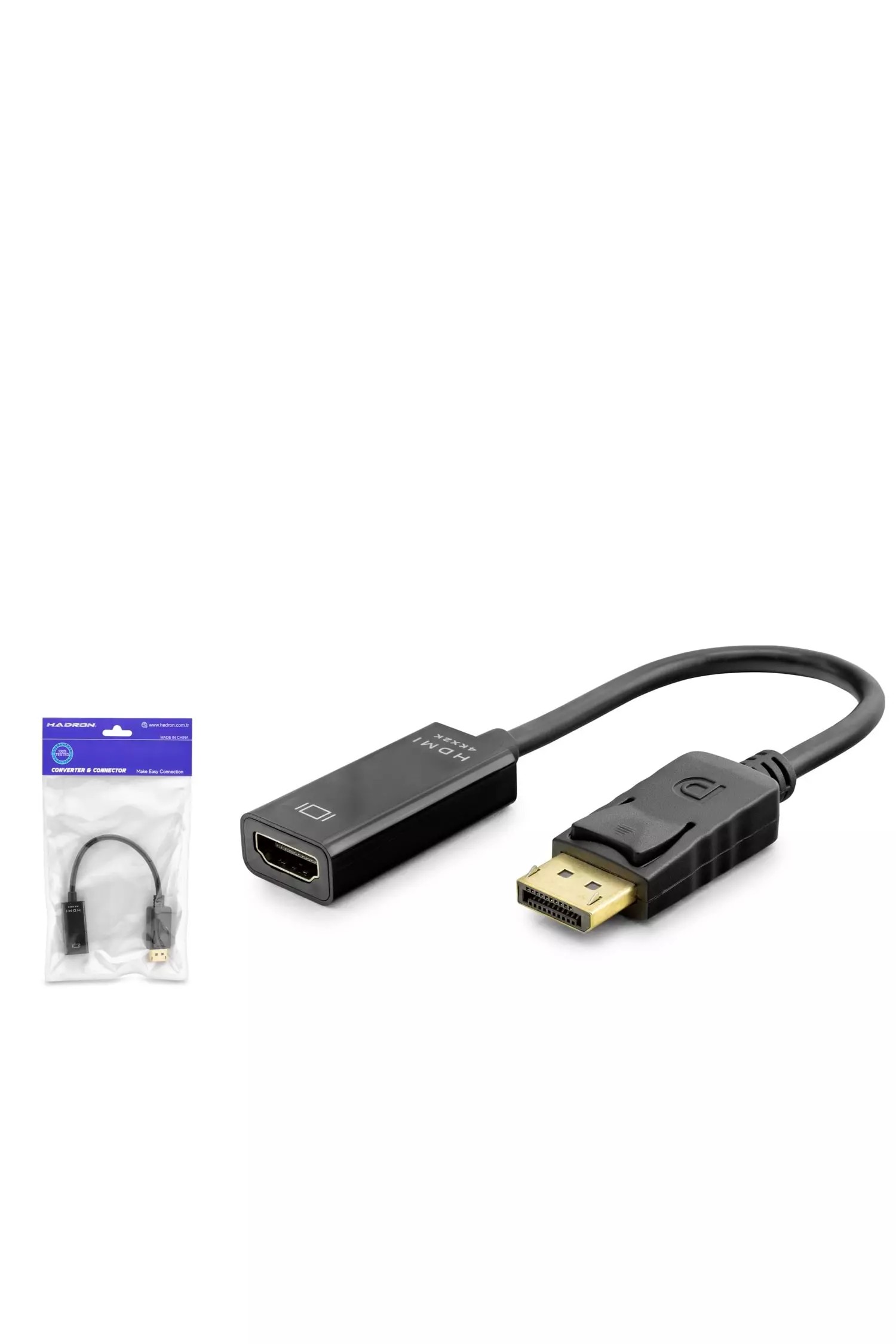 Hadron HDX7823 DIisplay (M) TO HDMI (F) Adaptör 4K 30HZ Siyah