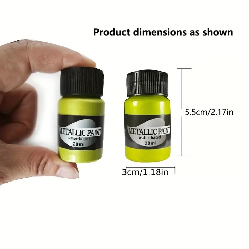 Metalik Akrilik Boya 20ml 6 Renk 
