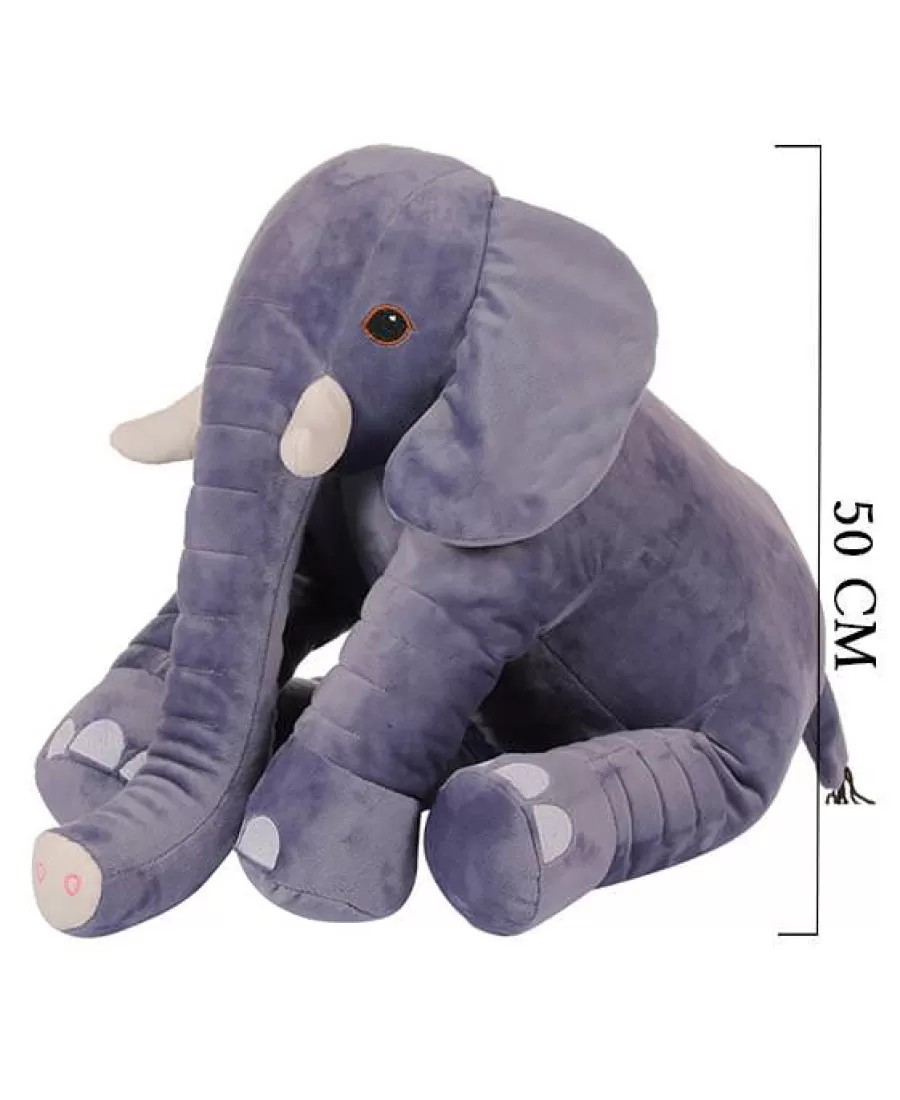 Oturan Dişli Fil 50 cm Gri