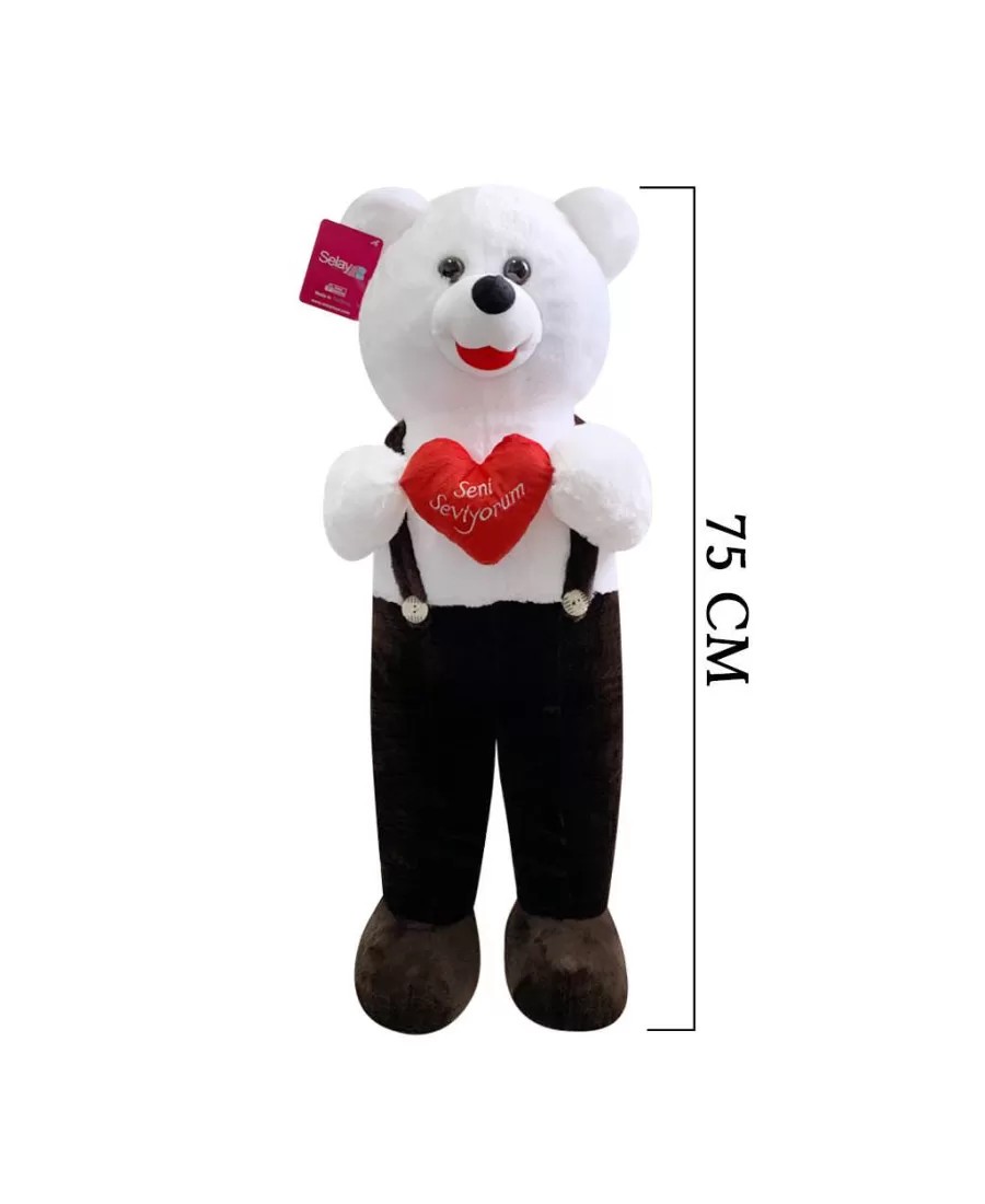 Kalpli Tulumlu Ayı 75 cm Kahverengi