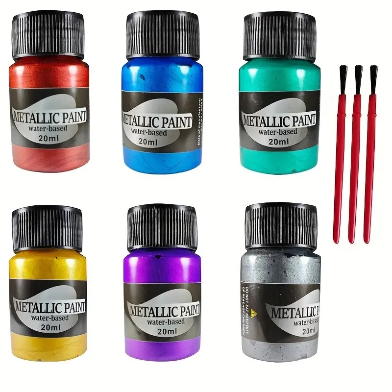 Metalik Akrilik Boya 20ml 6 Renk 