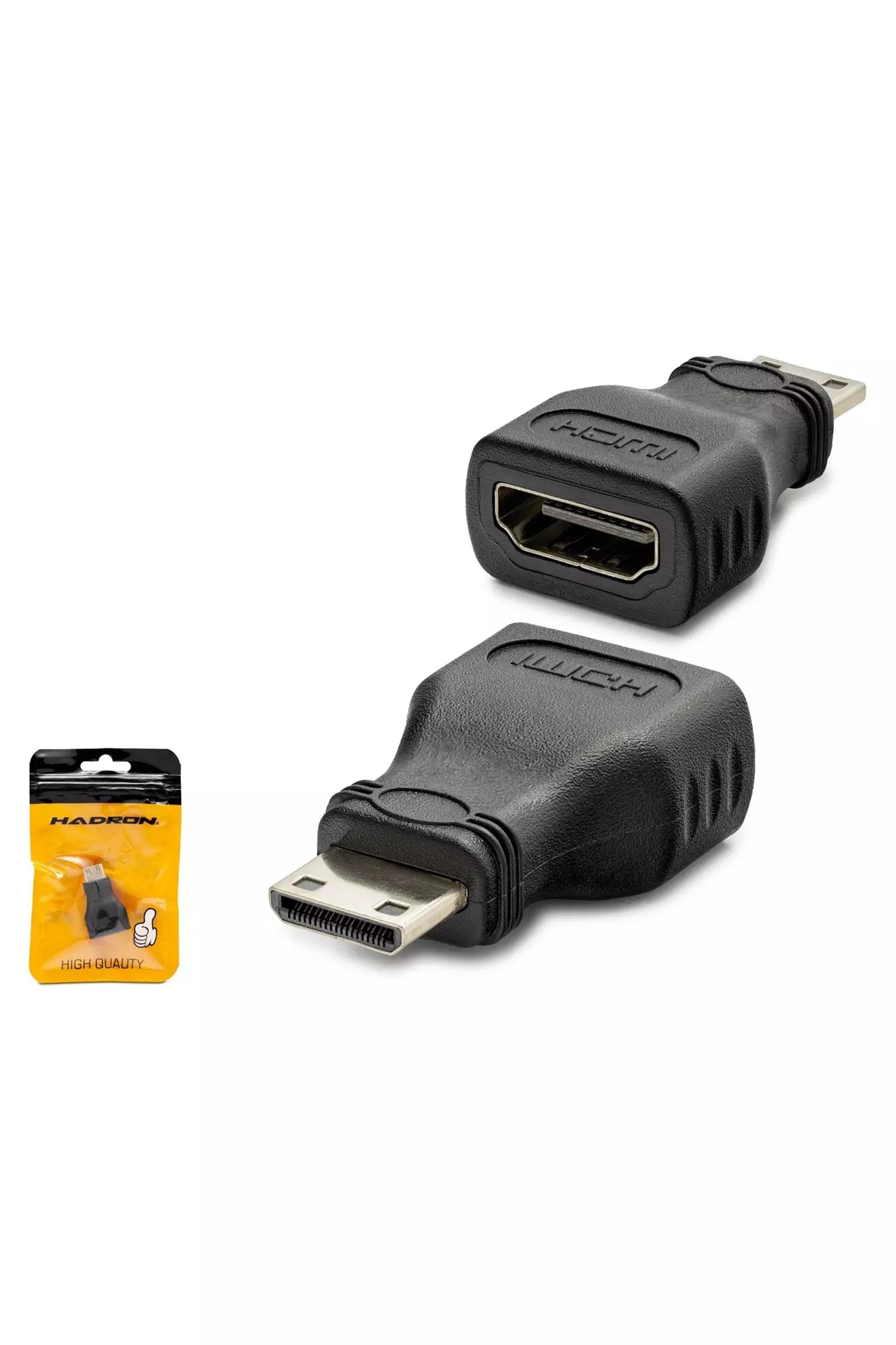 Hadron HDX1268 Mini HDMI (M) TO HDMI (F) Adaptör Siyah