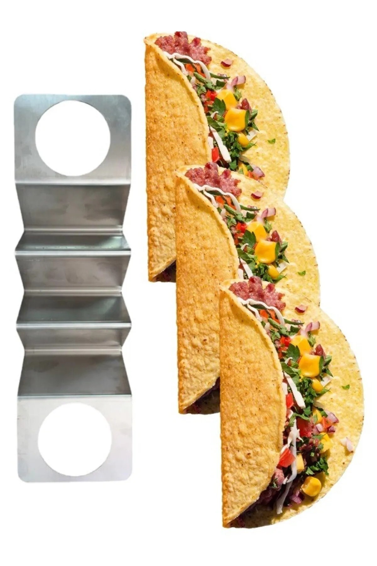 6 'lı Set Taco Standı Meksika Mutfağı ( 33*10 Cm) (SOSLUK ALANI MEVCUTTUR)