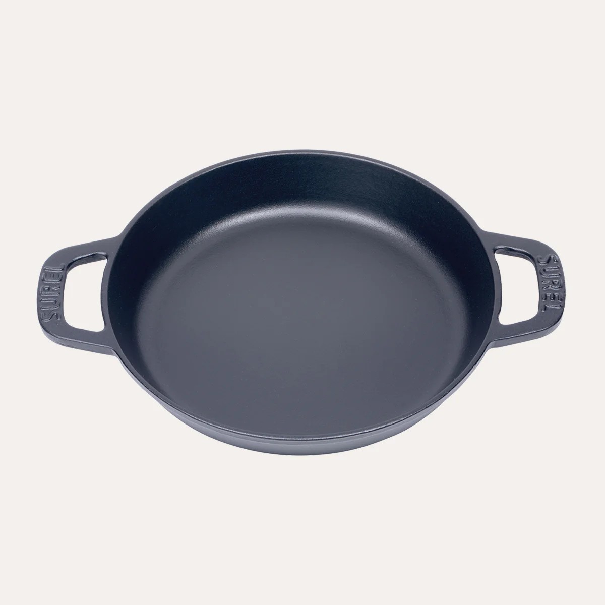 Sürel Demir Döküm Yuvarlak Sahan Tava 22 cm Siyah