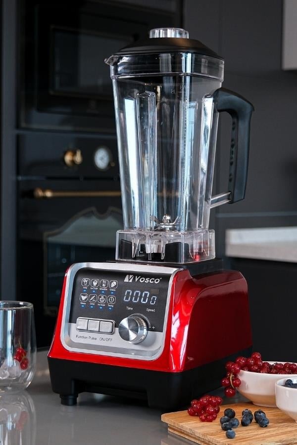Vosco Bar Blender Pro Dijital 2 Lt Buz Kırıcılı 2200W Kırmızı