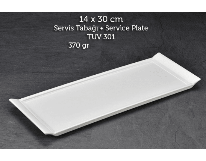 Tuva Therm 6'lı Kırılmaz Servis Tabağı 14x30 cm