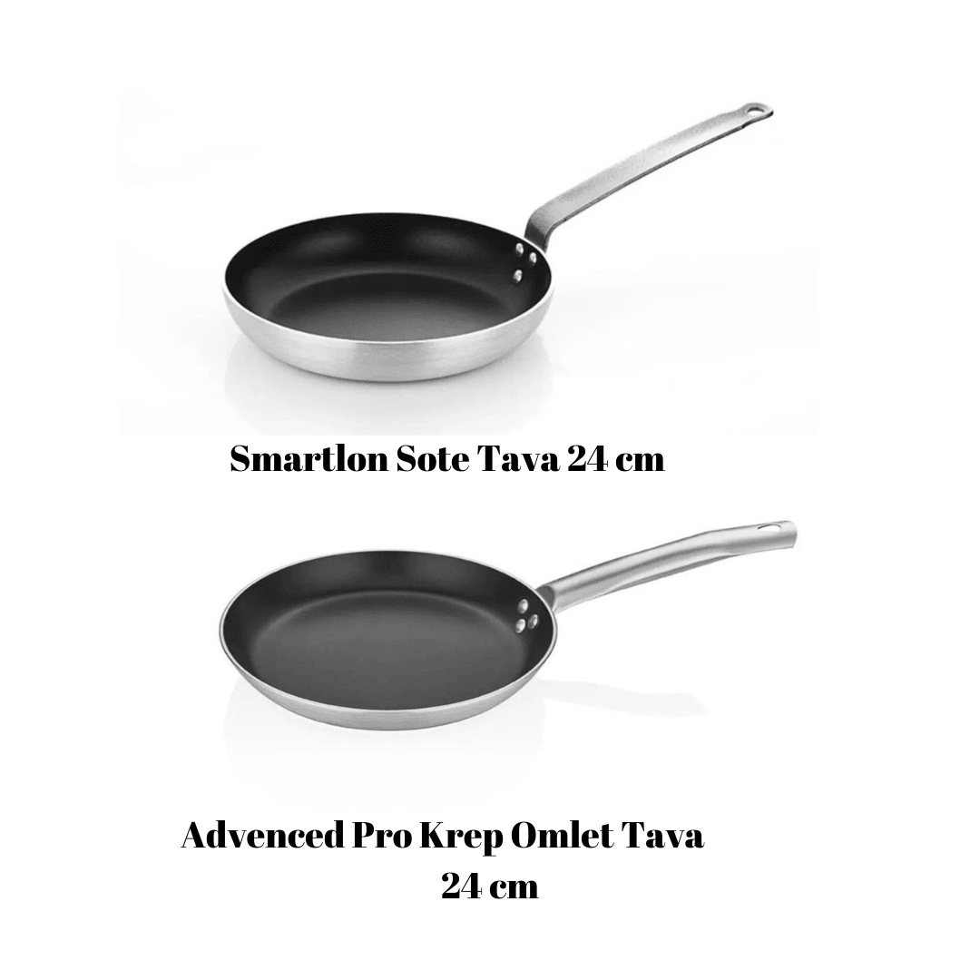 2'li Tava Set (Krep Omlet Tava-Sote Tava) 24 cm