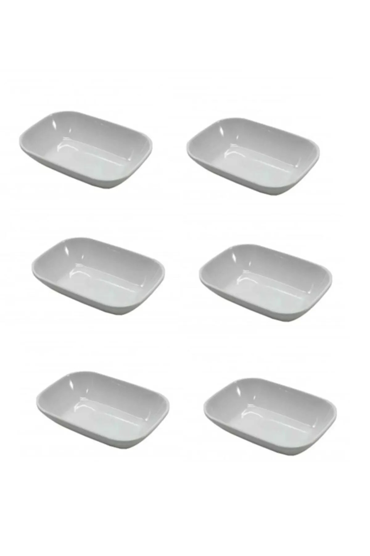 Melamin 6 Lı Büyük Boy 17 cm Kahvaltılık - Meze Tabağı