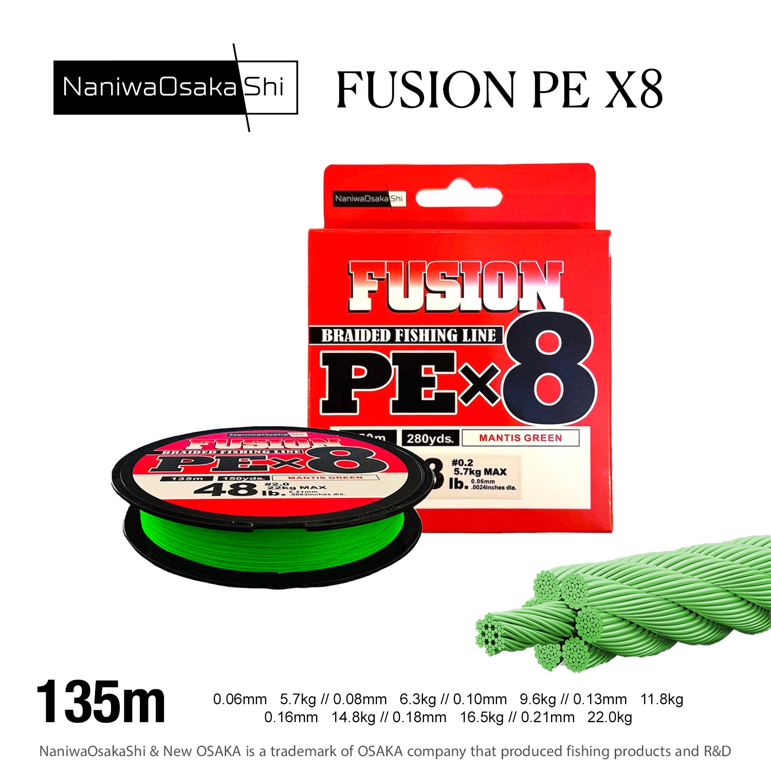 NANIWAOSAKASHI FUSION 8X 135MT 0,13MM IPEK IP