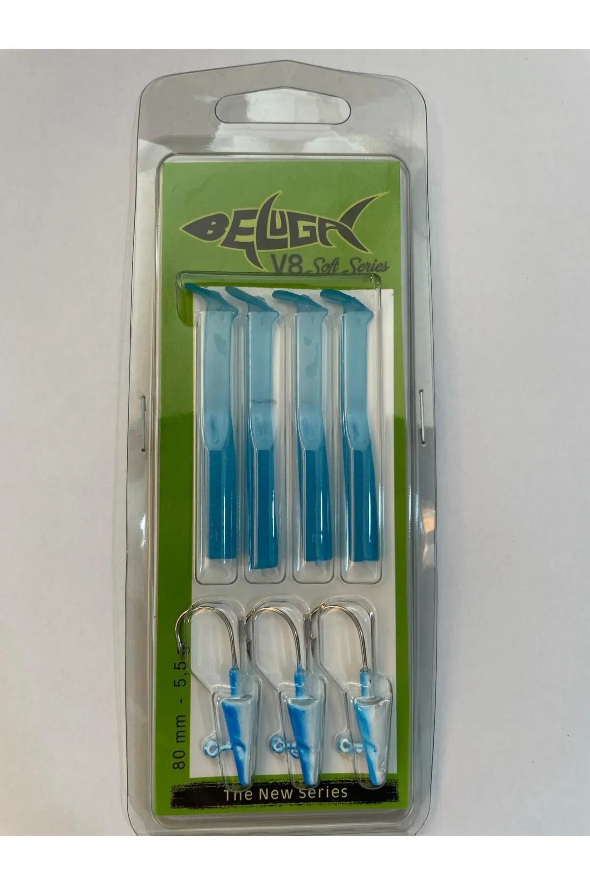 BELUGA V8 80mm 5,5g Limon Silikon Balık - Blue
