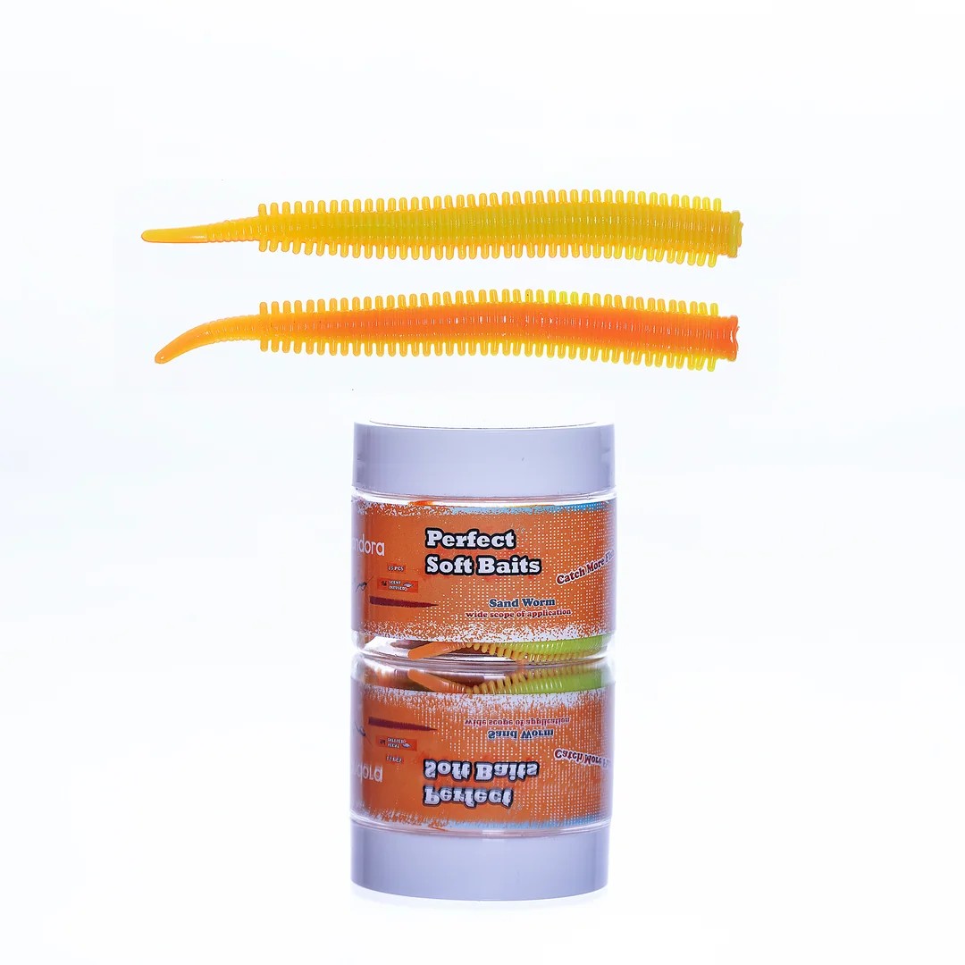 PANDORA SAND WORM SİLİKON KURT - LEMON & ORANGE