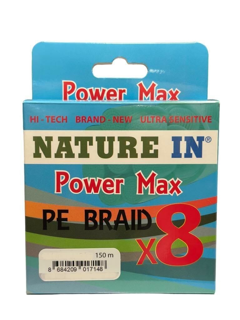 Nature In Nature In Power Max Pe 8x 150M D.Green İpek Misina - 0,18 mm