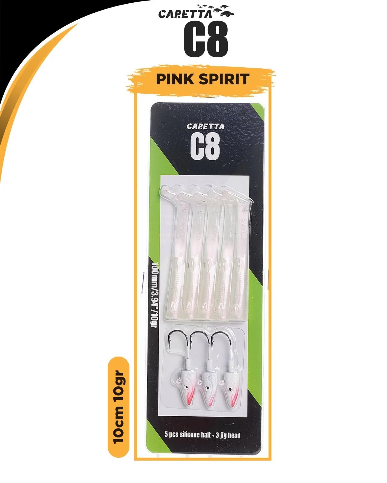 CARETTA C8 10cm 10 gr Silikon Balık - PİNK SPİRİNT