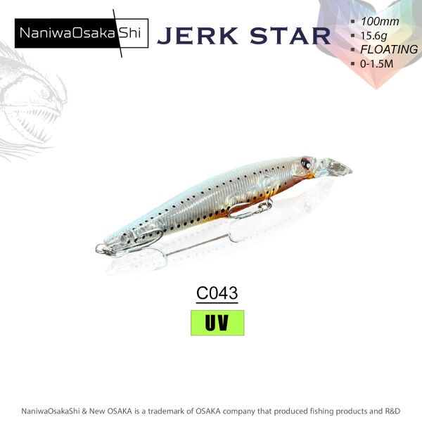 NANIWAOSAKASHI JERK STAR 100MM 15.6G SAHTE BALIK - C043