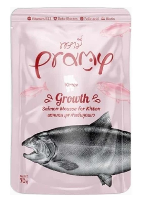 Pramy Kitten Grow Somon Mousse Yavru Kedi Maması 70gr