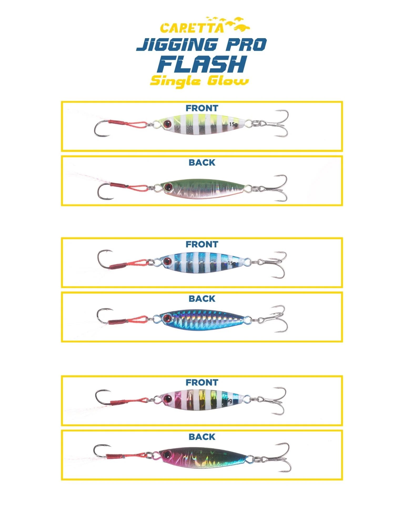 Caretta Jigging Pro Flash Jig Yem - SİNGLE GLOW