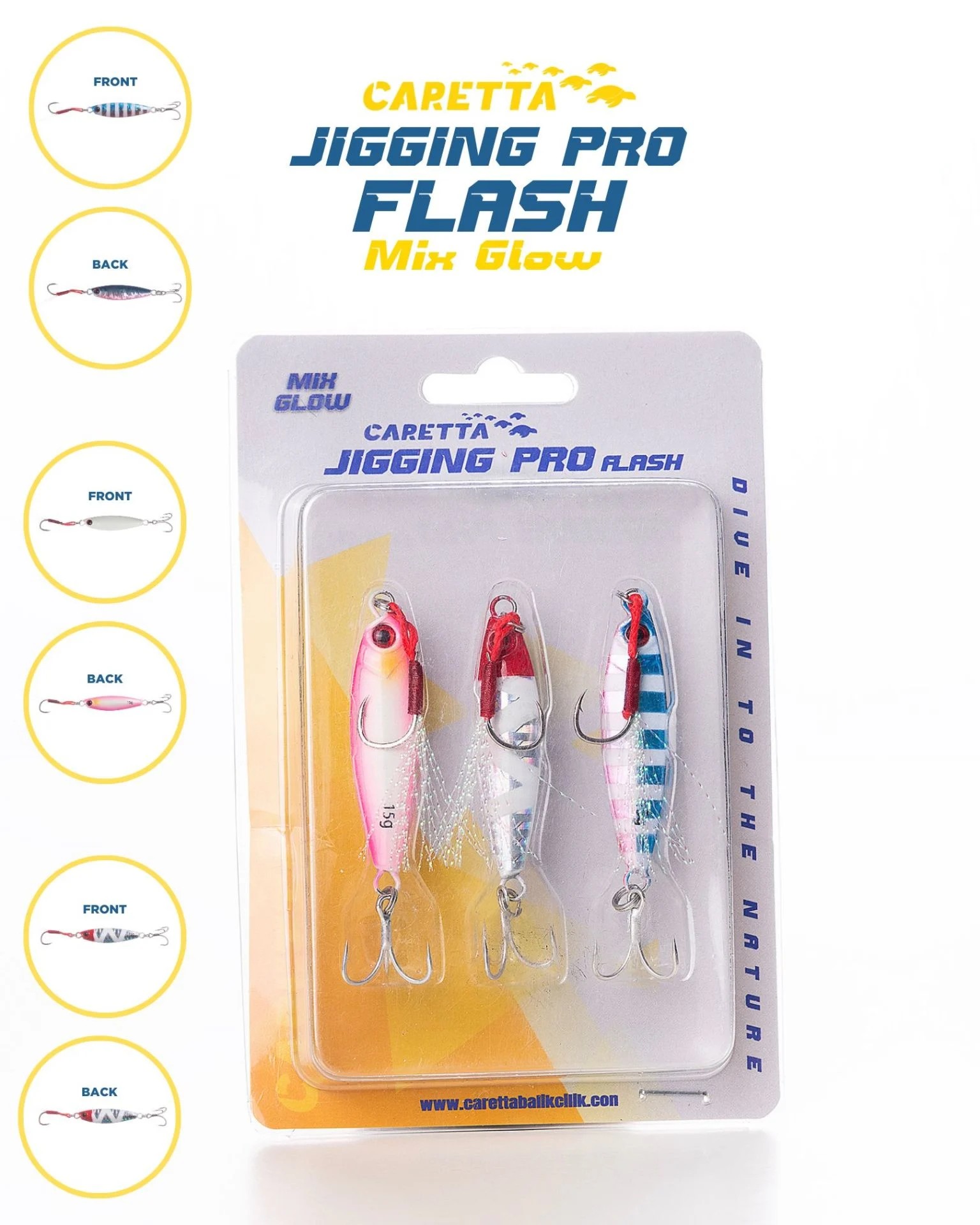 Caretta Jigging Pro Flash Jig Yem - MİX GLOW