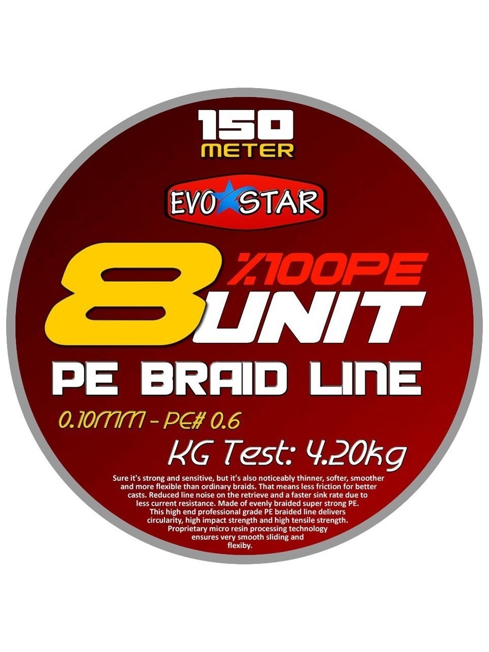 Evostar 8 Unit %100 Pe 8 Kat Örgü Ip Misina Yeşil - 0.10 mm