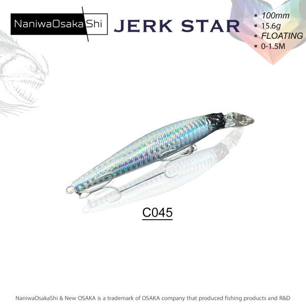 NANIWAOSAKASHI JERK STAR 100MM 15.6G SAHTE BALIK - C045
