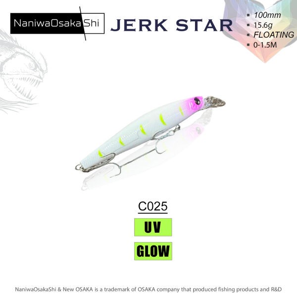 NANIWAOSAKASHI JERK STAR 100MM 15.6G SAHTE BALIK - C025