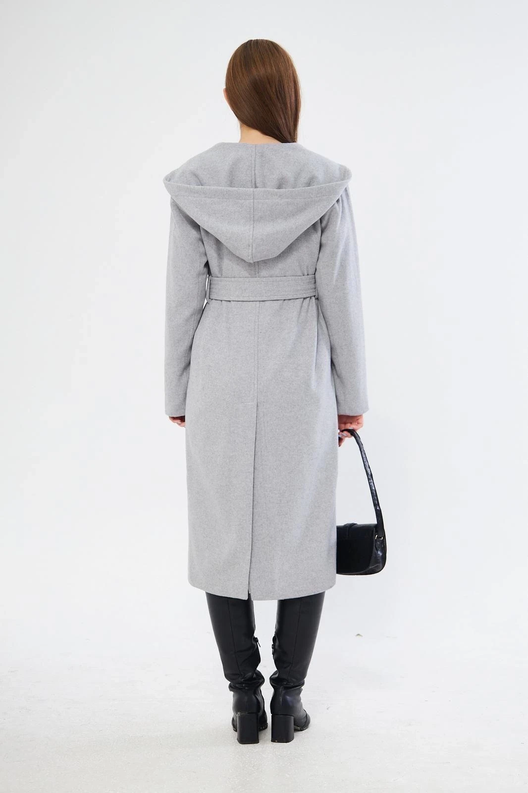 kapşonlu kaşe kaban