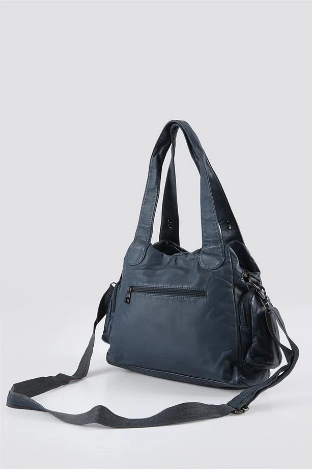 Diwer Mavi Cilt Omuz Çantası