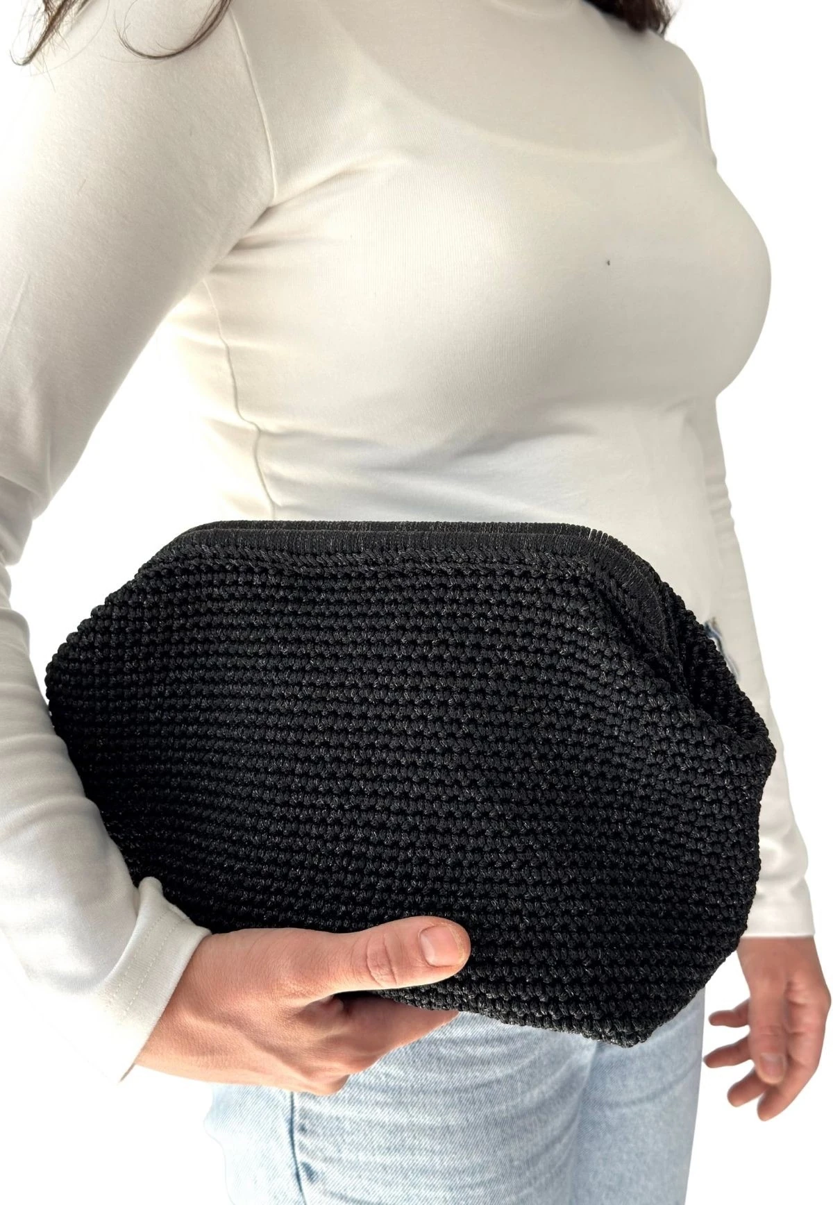 Froy Siyah Örgü Çanta