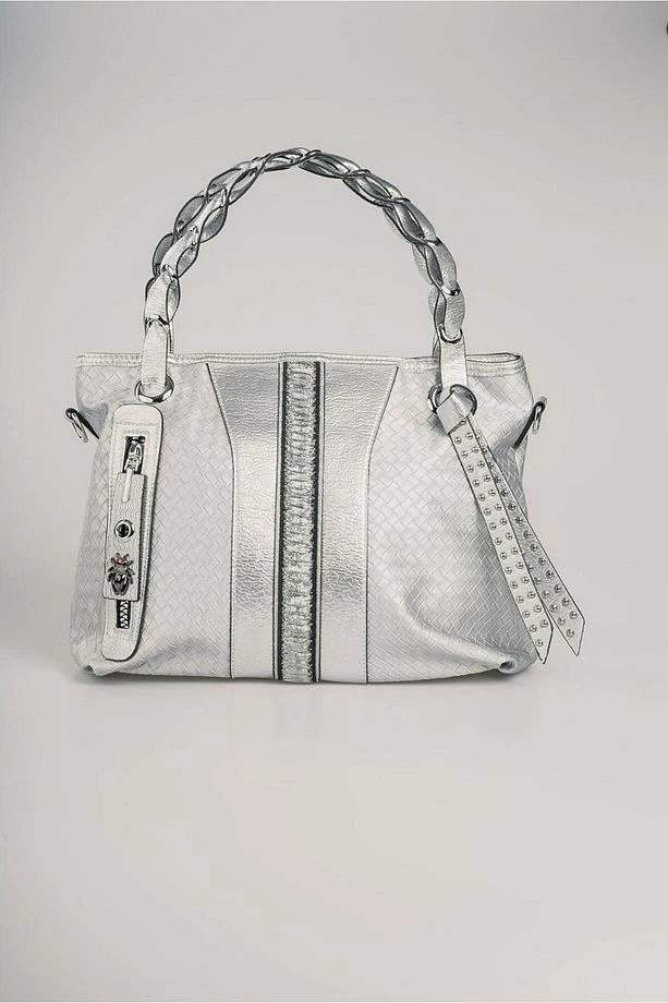 Jaxe Gri Cilt Omuz Çantası